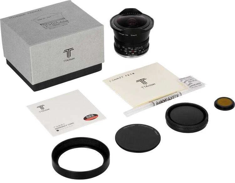 Kamera - TTArtisan 7.5mm F2.0 M43 Fisheye objektyvas, 180° matymo kampas