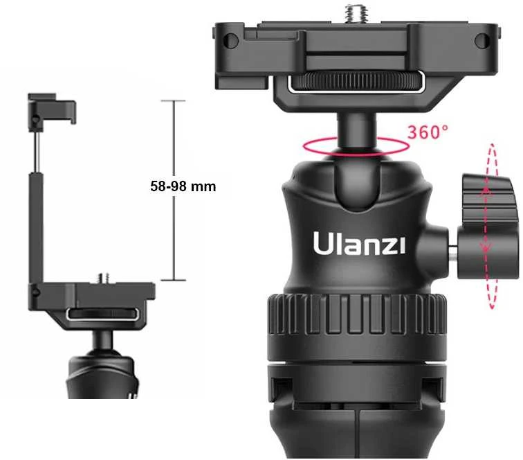 Teleskopinė asmenukių lazda - trikojis Ulanzi MT-34