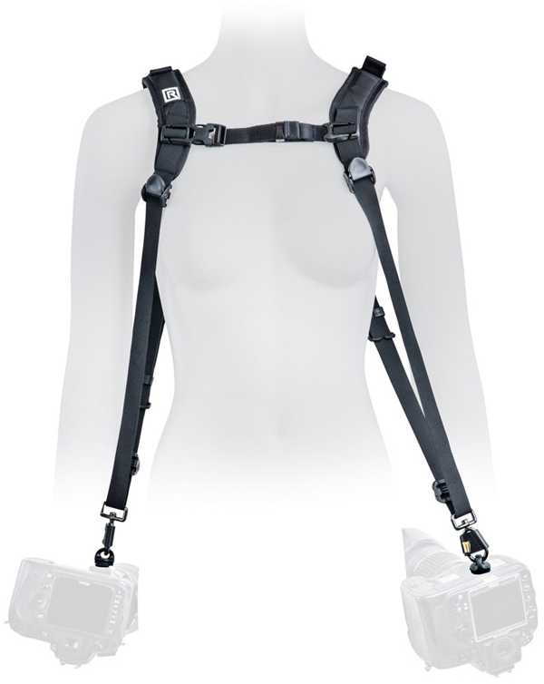 Micnova Kameros diržas - BlackRapid Double Slim X Extra Comfort, reguliuojamas, paminkštintas, juodas