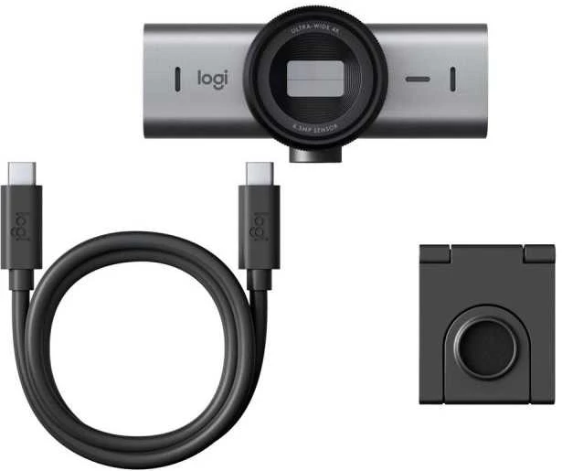 Logitech MX Brio 4K Ultra HD internetinė kamera, spalva: šviesiai pilka (960-001554)