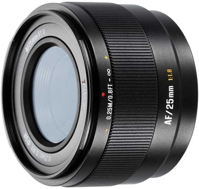 Nikkor Kameros Objektyvas - 7Artisans AF 25mm F1.8 Fujifilm X-Mount Metal Konstrukcija Juodas