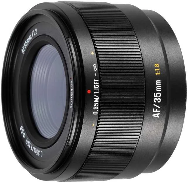 Nikkor Kameros Objektyvas - 7Artisans AF 35mm F1.8 Fuji FX 52.5mm Juodas