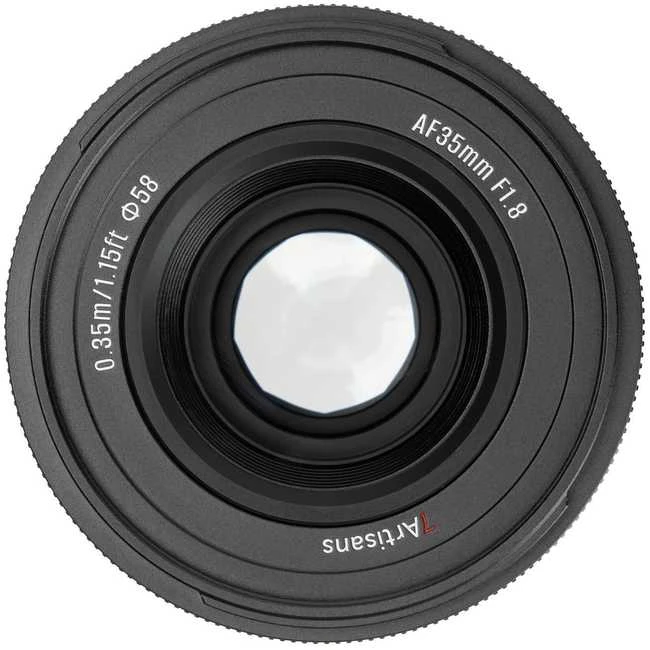 Nikkor Kameros Objektyvas - 7Artisans AF 35mm F1.8 Fuji FX 52.5mm Juodas