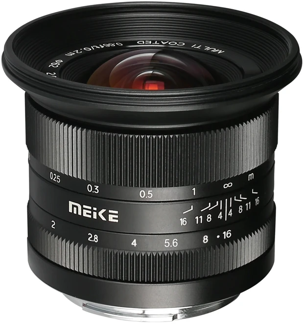 Kameros Objektyvas - Meike MK 12mm F2.0 Rankinis Fokusavimas, f/2.0, 20 cm, Juodas
