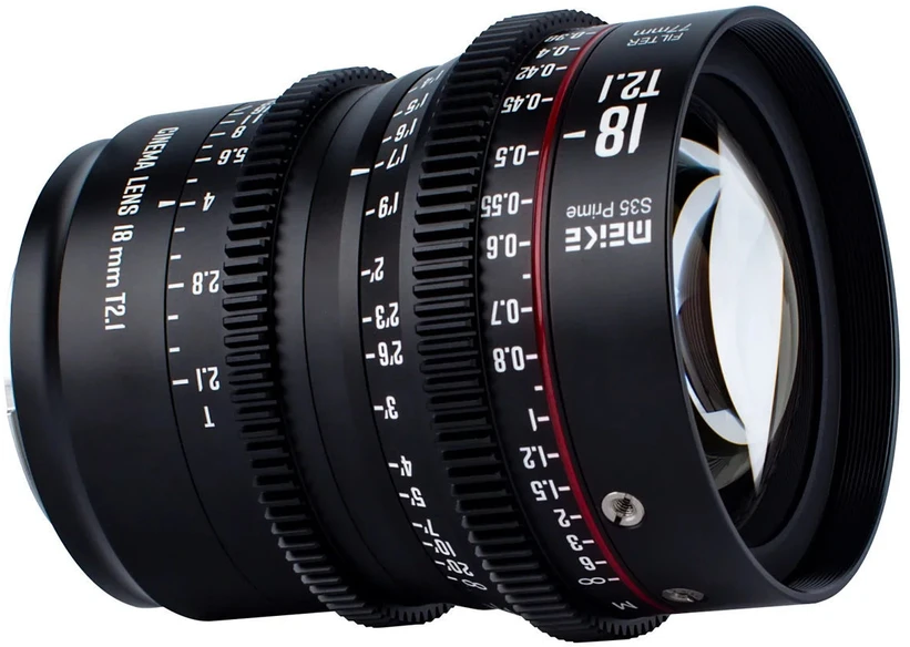 Kameros objektyvas - Meike MK 18mm T2.1 PL jungties S35 kino objektyvas