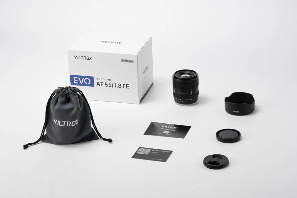 Kameros Objektyvas - Viltrox AF 55mm F1.8 EVO Pilno Kadro Fiksuoto Objektyvo Sony E-Mount Kameroms Juodas