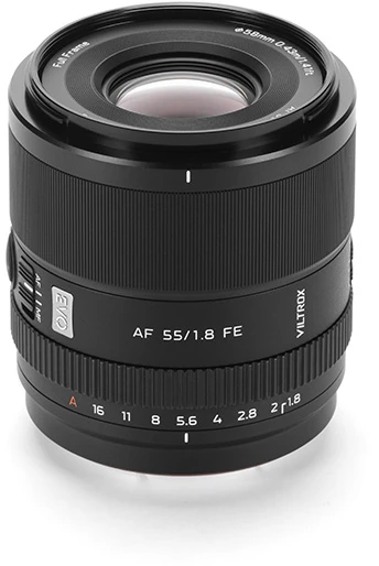 Kameros Objektyvas - Viltrox AF 55mm F1.8 EVO Pilno Kadro Fiksuoto Objektyvo Sony E-Mount Kameroms Juodas