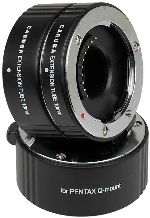 Kameros priedai - Caruba Extension Tube Set Pentax Q 10mm 16mm 21mm Chrome