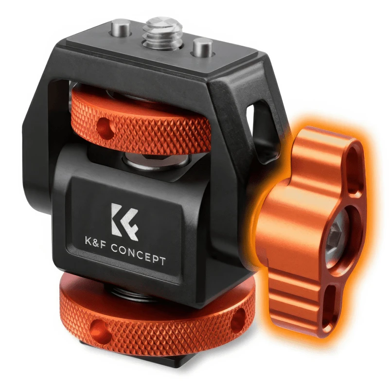 Kameros priedai - K&F Concept MS-42 Monitorius Mount 3kg Capacity Oranžinis-Juodas