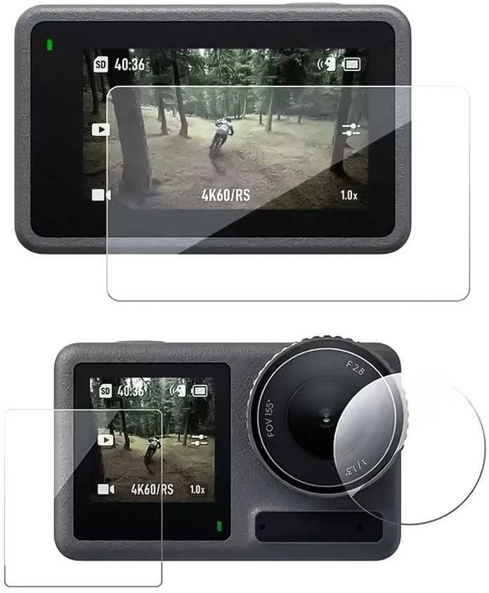 Kameros priedai - Telesin GP-FLM-901 LCD dangteliai (9H optinis stiklas, suderinamas su lietimais)