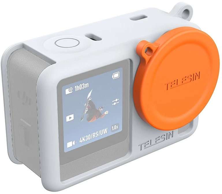Telesin silikoninis apsauginis dėklas, skirtas DJI Osmo Action 6, pilkas