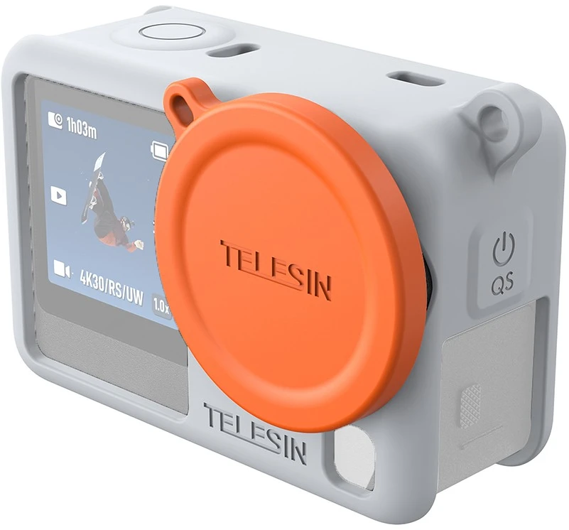 Telesin silikoninis apsauginis dėklas, skirtas DJI Osmo Action 6, pilkas