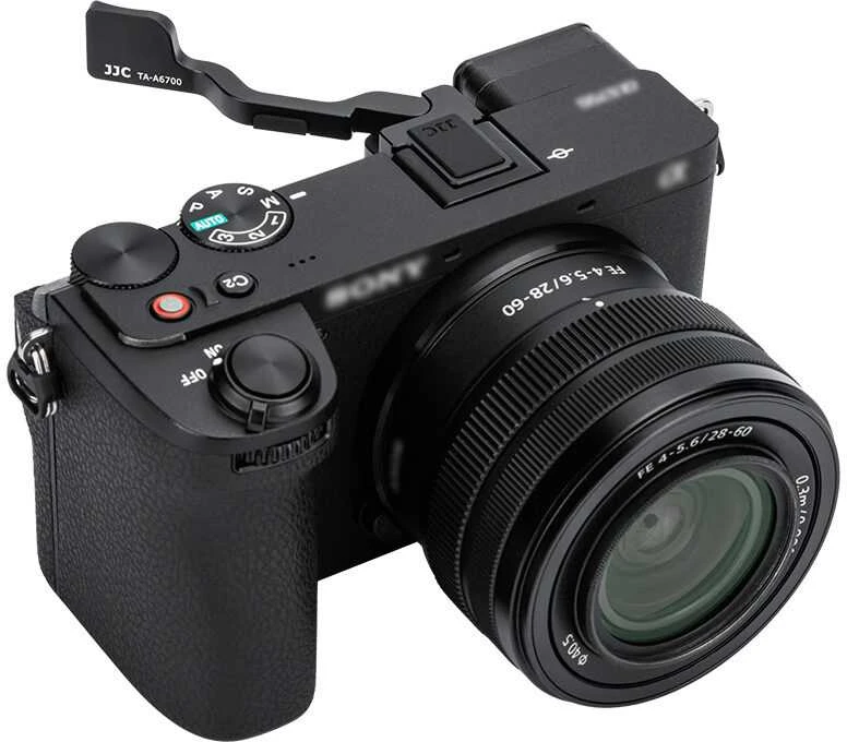 Kameros priedas - JJC TA A6700 Thumbs Up Grip (Sony A6700, aliuminis, silikono pagalvėlė, juoda)