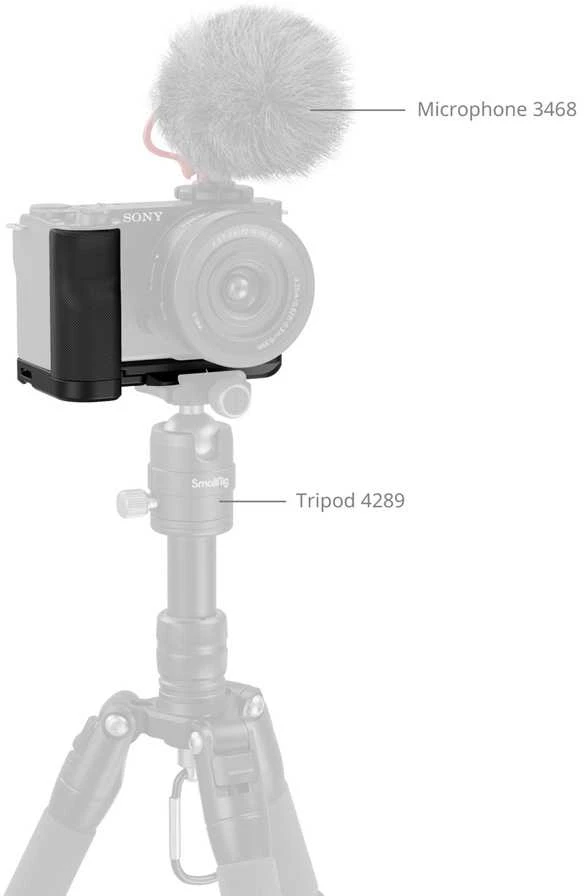 SmallRig 4778 L-Shape Mount Plate with Silicone Handle for Sony ZV-E10 II