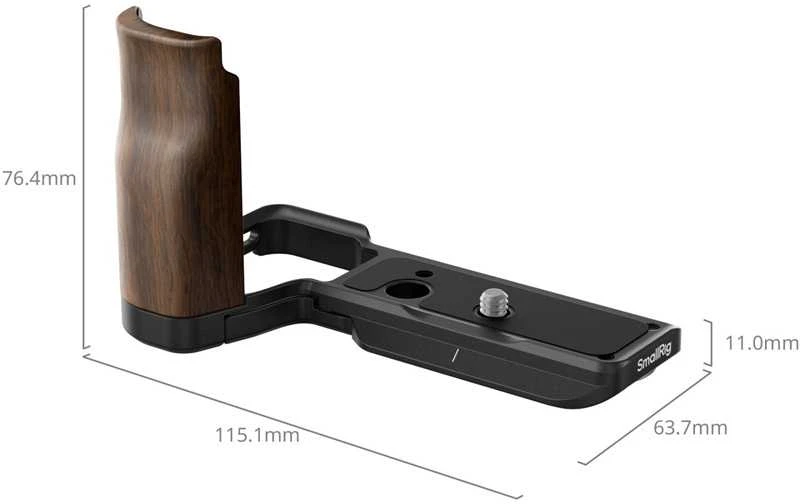 SmallRig 4864 L-Shape Mount Plate with Wooden Handle for Sony ZV-E10 II