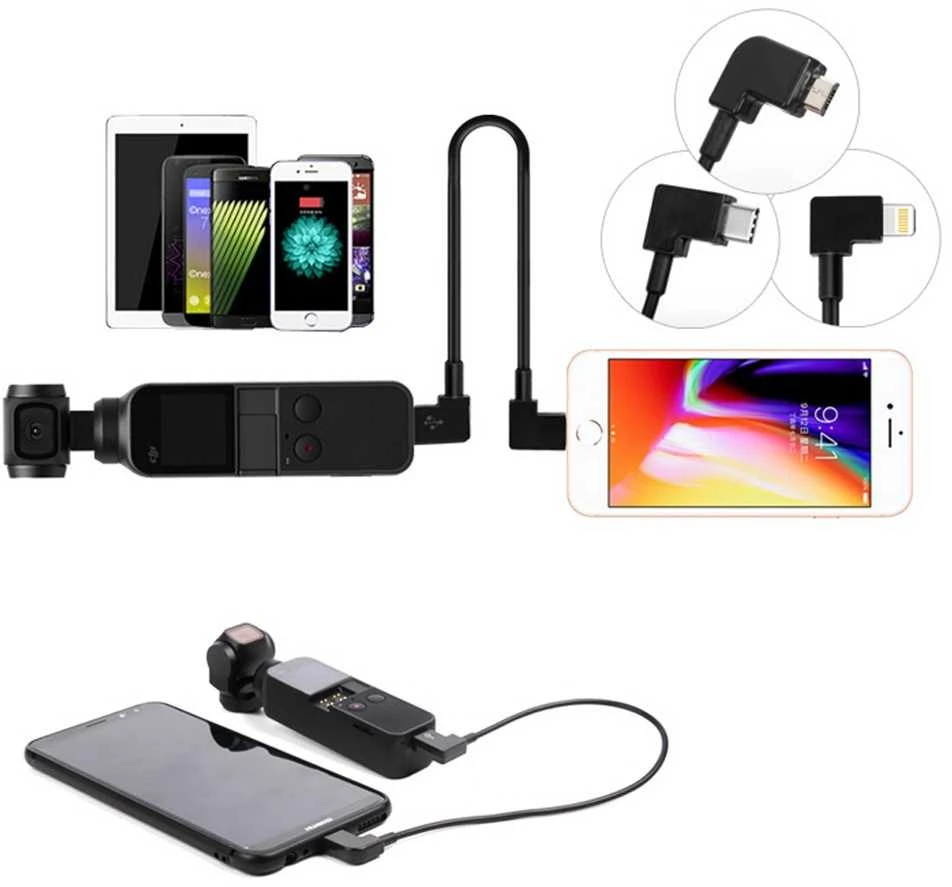 Kameros Priedas - Sunnylife USB-C į USB-C Laidas 30cm DJI Osmo