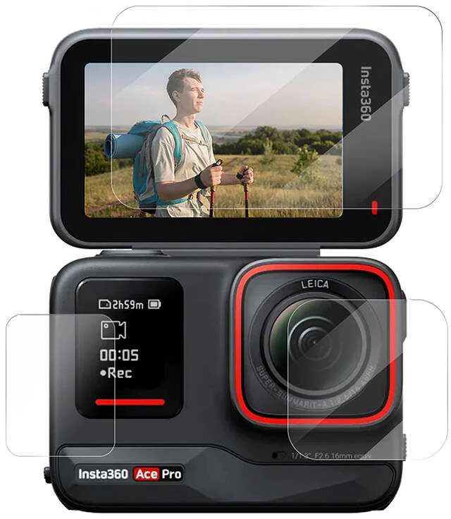 Grūdinto stiklo plėvelė TELESIN, skirta Insta360 Ace Pro