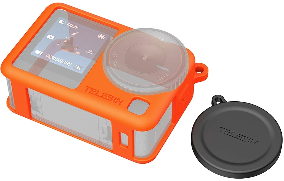 Telesin Silicone Protective Case for DJI Osmo Action 6 Oranžinis