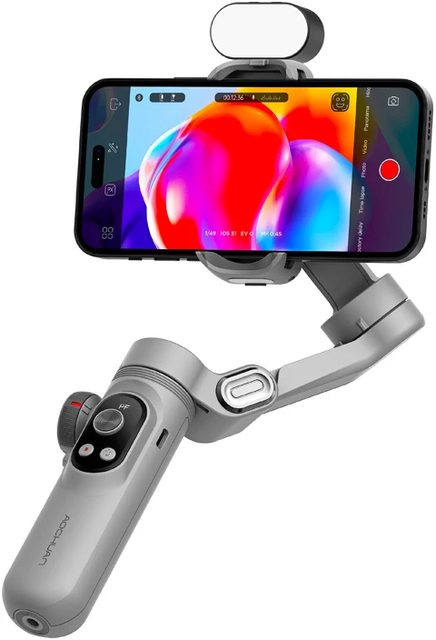 AOCHUAN X Pro stabilizatorius su RGB apšvietimu (pilkas)