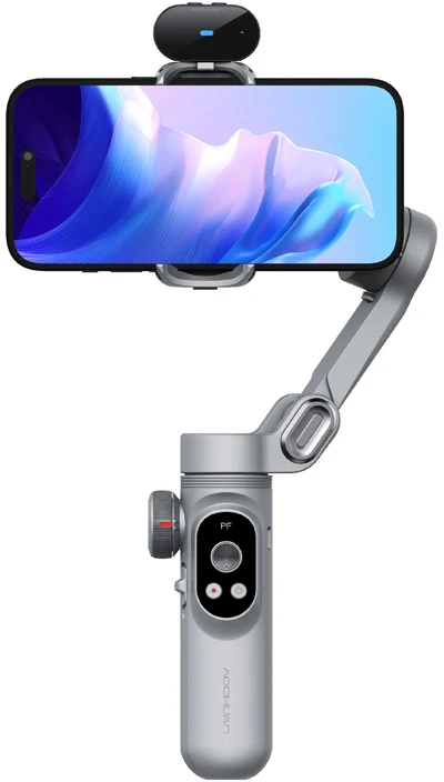 AOCHUAN X Pro stabilizatorius su dirbtinio intelekto jutikliais (pilkas)