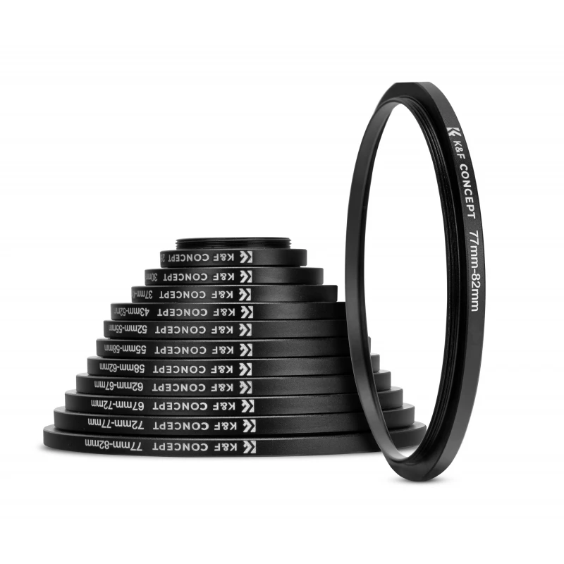 Adapteris - K&F Concept 11in1 Filtrų Sumažinimo Žiedų Rinkinys 26mm iki 82mm