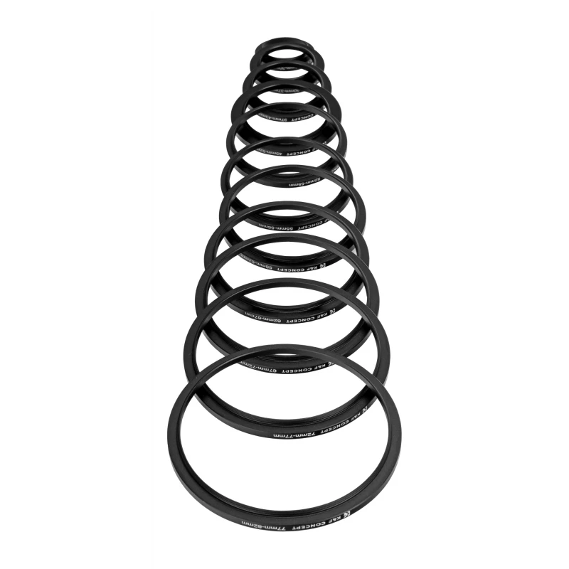 Adapteris - K&F Concept 11in1 Filtrų Sumažinimo Žiedų Rinkinys 26mm iki 82mm