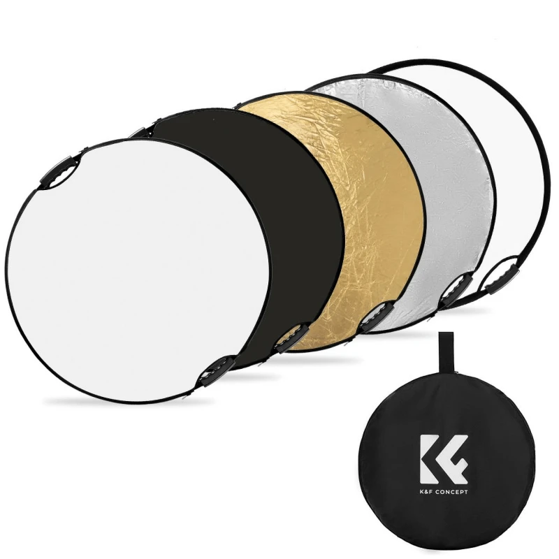 K&F 5 viename apvalių reflektorių rinkinys – 110 cm