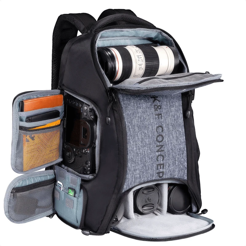 Fotoaparato Kuprinė - K&F Concept 25L Vandeniui Atspari 840D Nailono Paminkštinta Nešiojamo Kompiuterio Kišenė