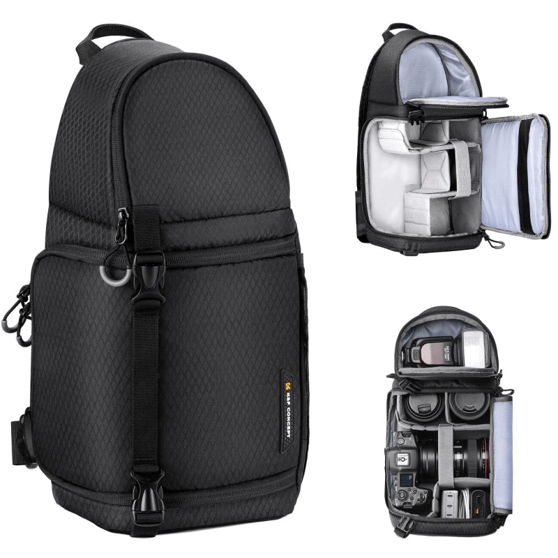 Fotoaparato Kuprinė - K&F Concept Beta Messenger 10L, Reguliuojama Diržas, Juoda
