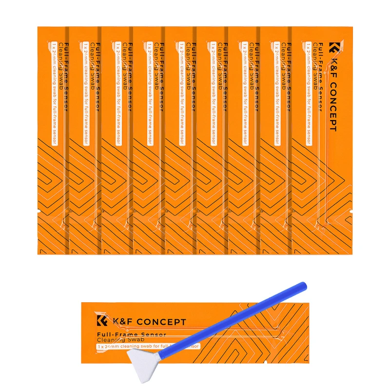 Valiklis Fotoaparato Valymo Rinkinys - K&F Concept Jutiklio Valymo Q-tip Rinkinys 10 Q-tip 20ml Skysčio