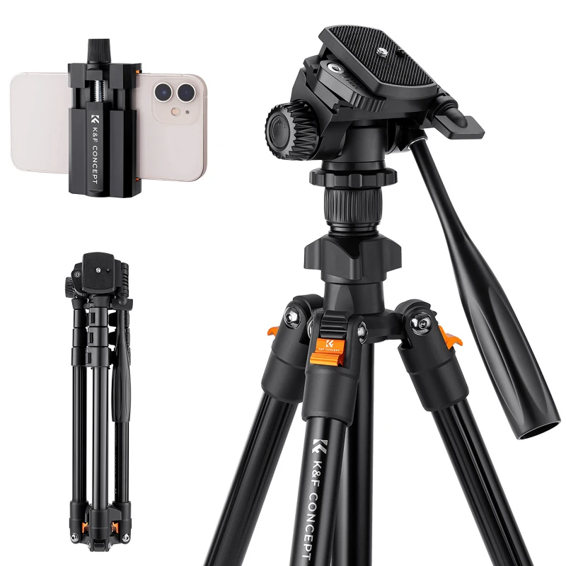 Video Trikojis - K&F Concept K234A0 3D Galva, 360° Panoraminė, 177 cm, Juoda