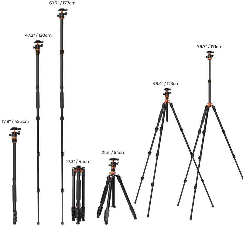 K&F Concept K254A3 trikojis su BH-28L rutuline galvute