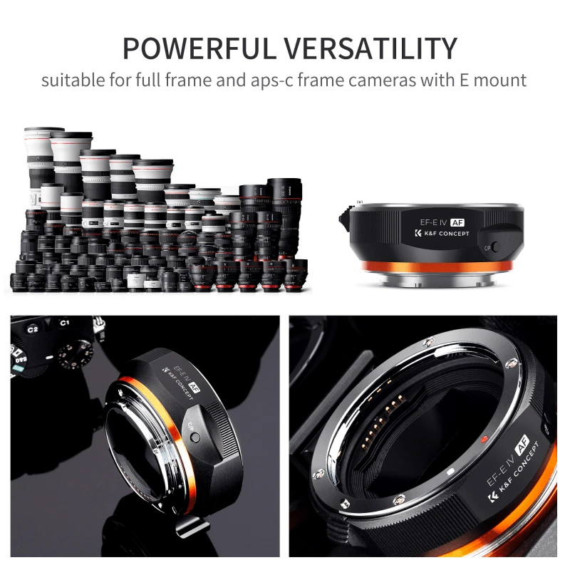 Commlite Objektyvo adapteris - K&F Concept EF-E IV bajoneto adapteris