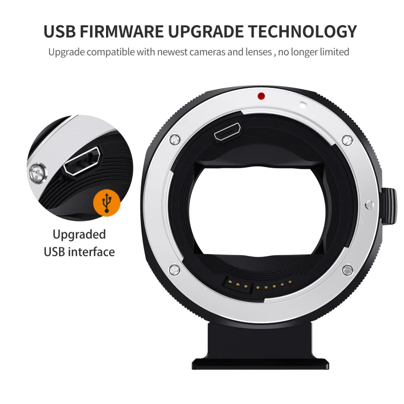 K&F Concept EF-E adapteris su USB jungtimi