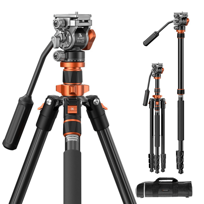 Fotoaparato trikojis K&F Concept KF4384 su laisvai judančia galvute
