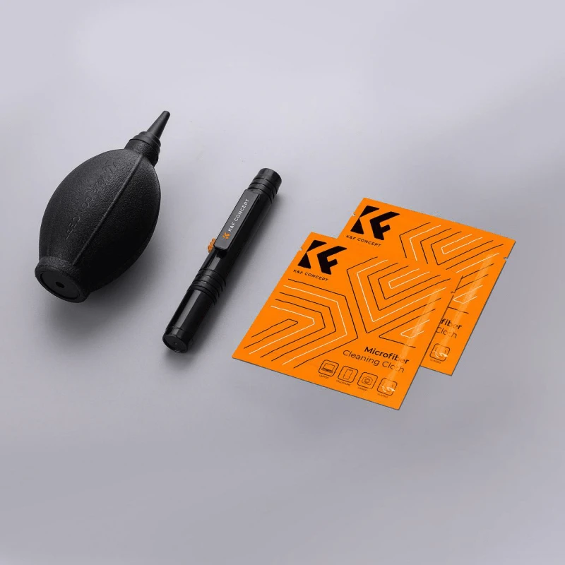 Valiklis Valymo Rinkinys - K&F Concept 3-in-1 Silikoninis Pūstuvas, Šepetys, Mikropluošto Audiniai
