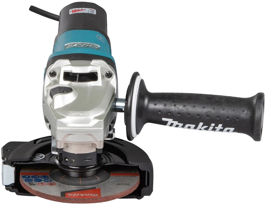 Makita GA5093X01 Kampinis šlifuoklis, 1900 W, 125 mm, SJS², AFT, Mechaninis stabdys, Svirtinis jungiklis, 2800-11500 min-1, antivibracinė šoninė rankena