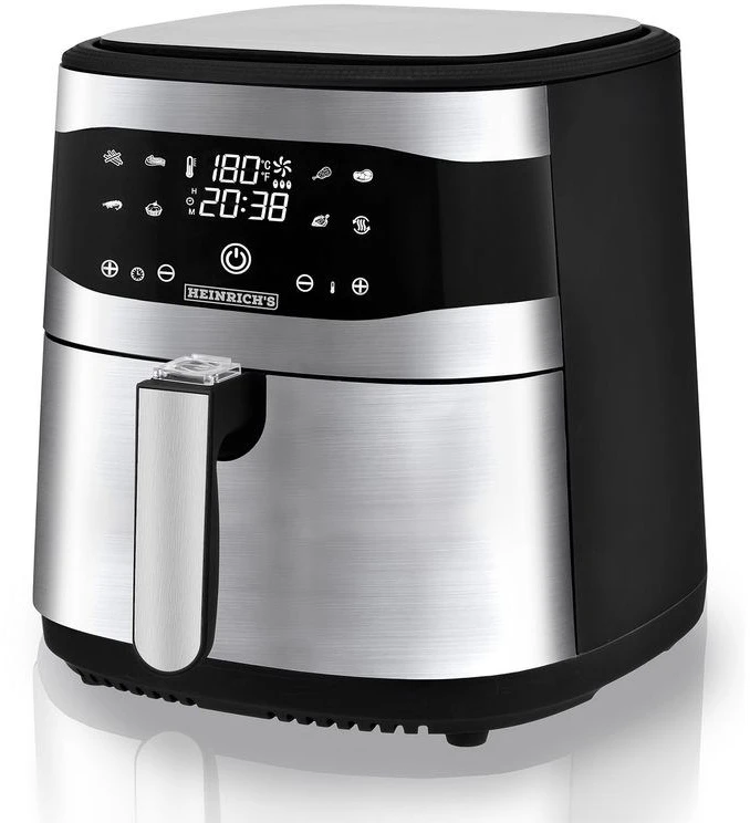 Karšto oro gruzdintuvė - Heinrich's HFR 8205 8L 1800W Juoda ir Sidabrinė