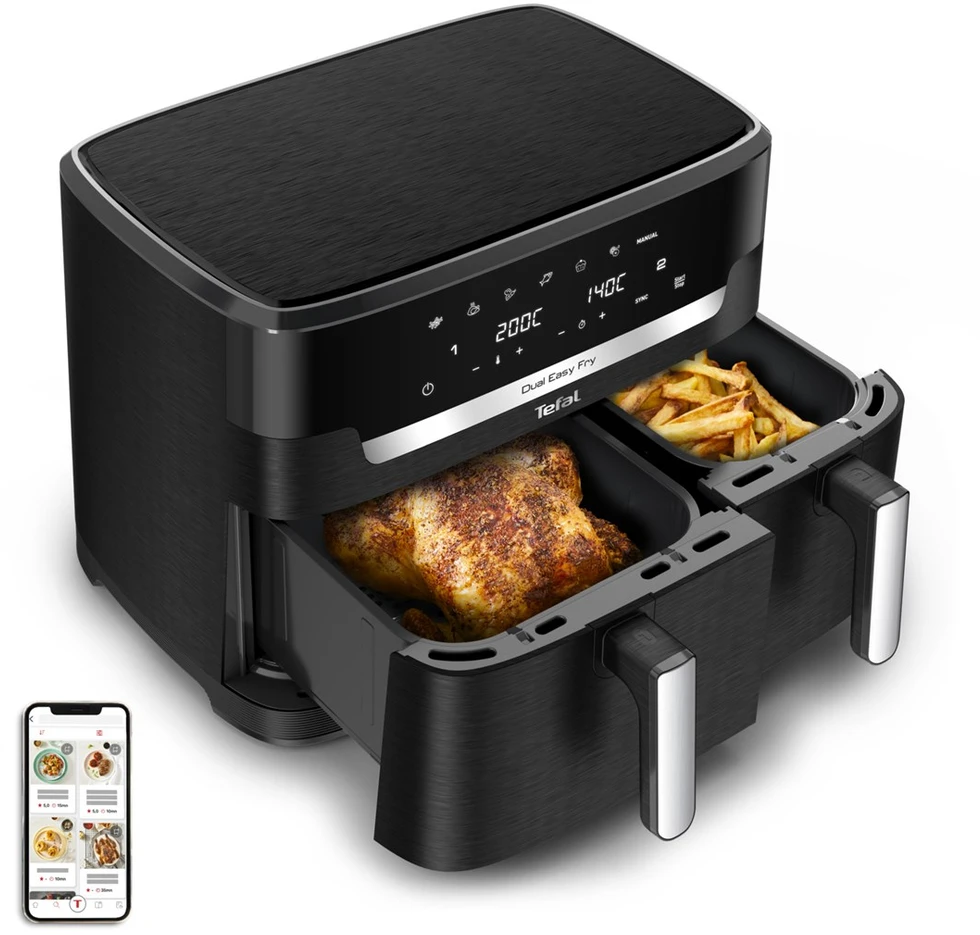 Gruzdintuvė Tefal Dual Easy EY9428E, dviejų skyrių, 11 l