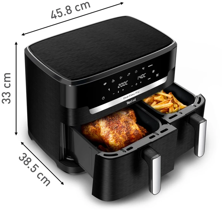 Gruzdintuvė Tefal Dual Easy EY9428E, dviejų skyrių, 11 l