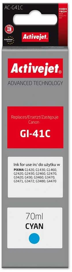 „Activejet AC-G41C“ rašalo buteliukas (pakaitinis „Canon GI-41C 4543C001“; „Supreme“; 70 ml; žydras)