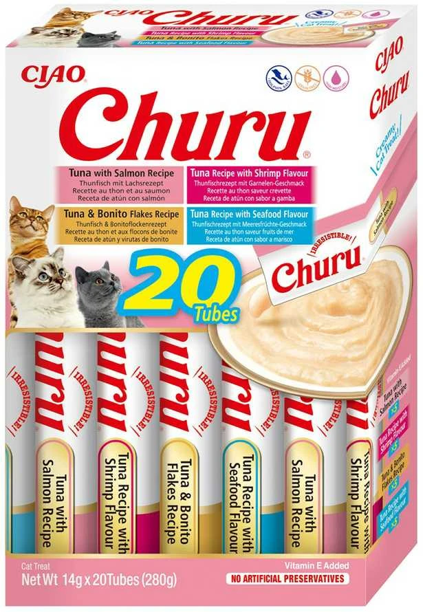 Kačių Skanėstai - Inaba Churu Įvairovės Dėžutė 20x14g