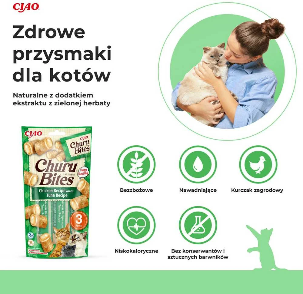 Churu Cat skanėstas Bites Chicken Tuna 30g