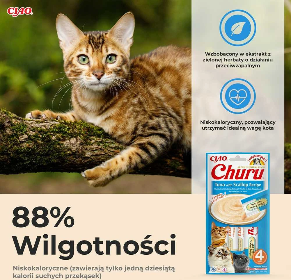 Inaba Churu Cat skanėstas Tuna Scallop 56g
