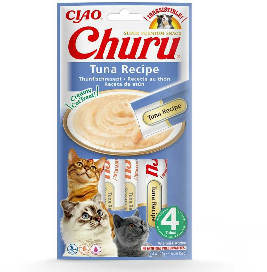 Kačių Skanėstai - Inaba Churu Tuno Receptas 4x14 g