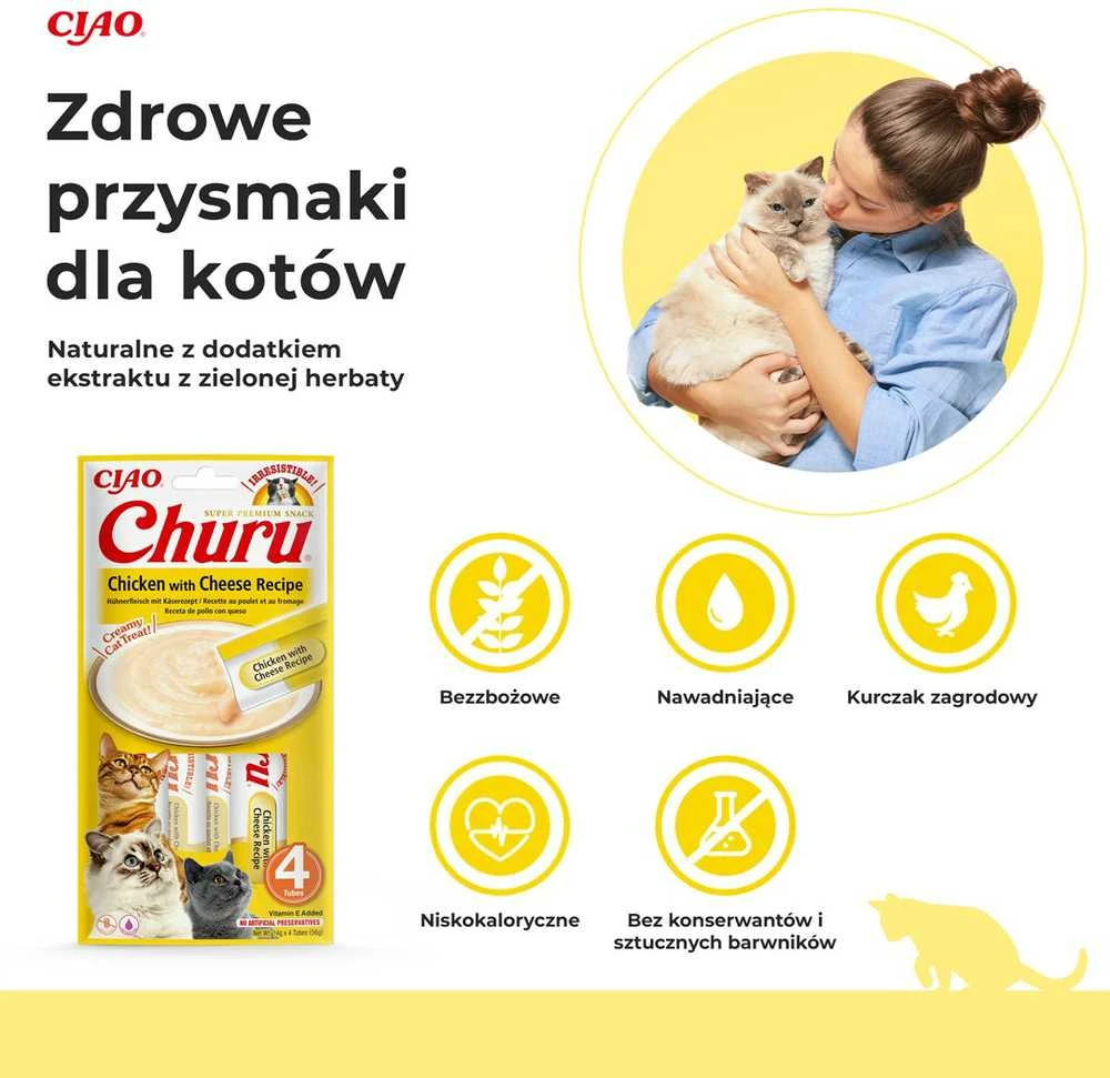 Inaba Churu Cat skanėstas Chicken Cheese 56g