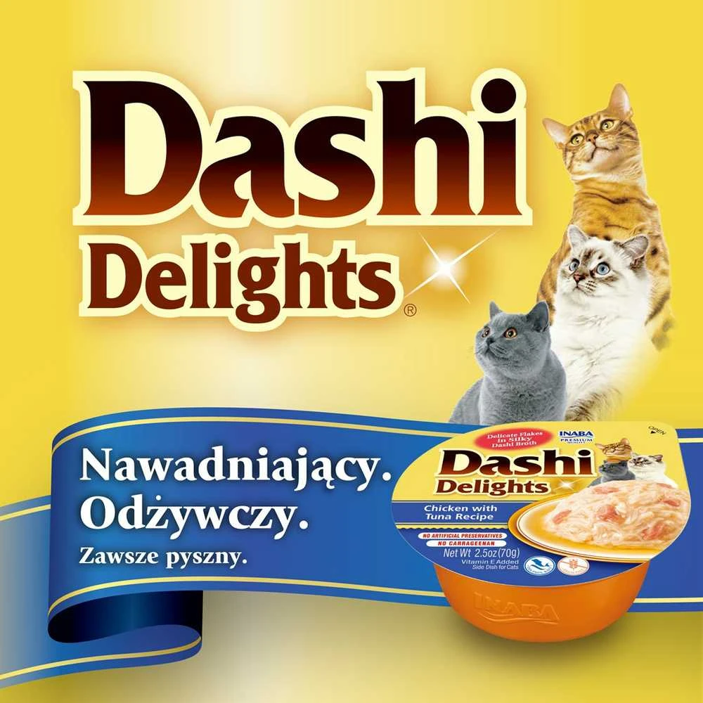 Kačių Skanėstai - Inaba Dashi Delights Vištiena, Tunas, Lašiša 70g