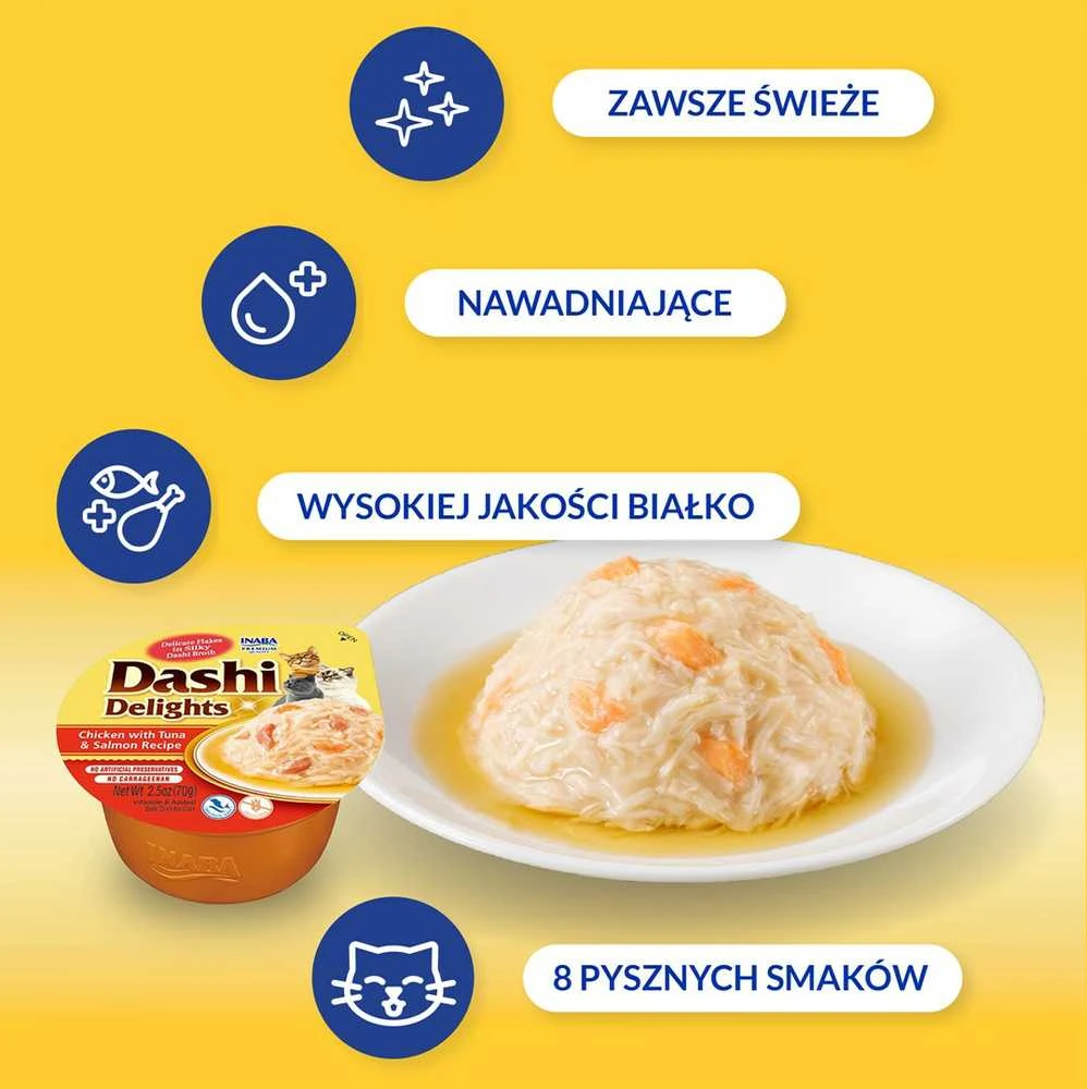 Kačių Skanėstai - Inaba Dashi Delights Vištiena, Tunas, Lašiša 70g