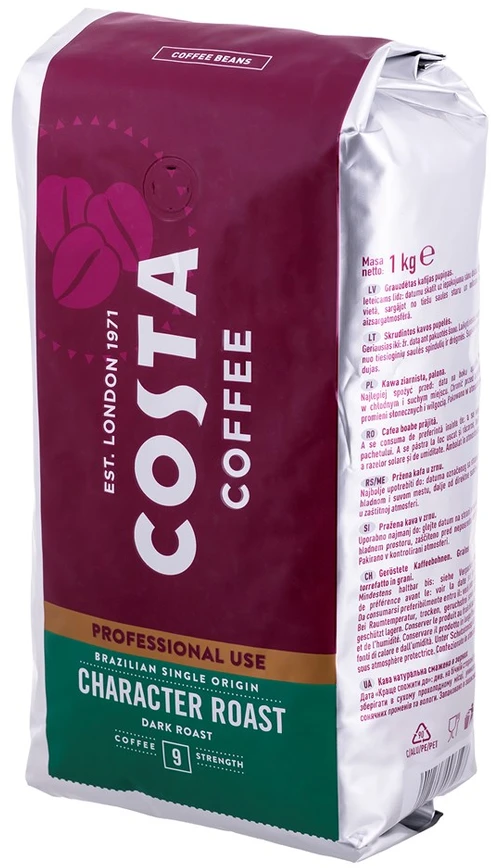 Kavos pupelės COSTA PROFESSIONAL 1KG BRAZILIJOS VIENOS KILMĖS