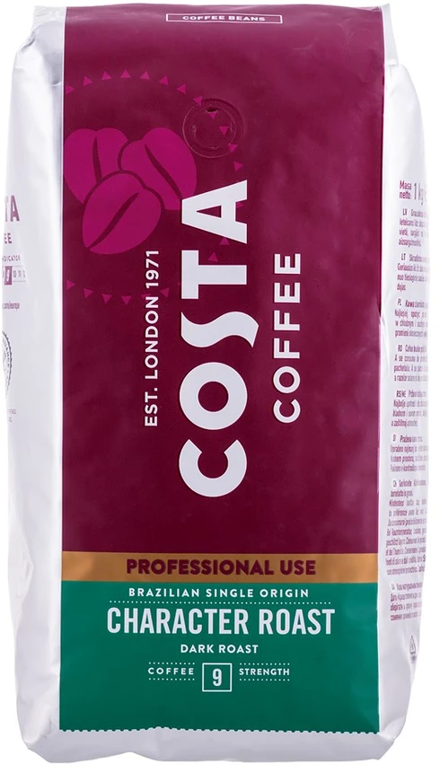 Kavos pupelės COSTA PROFESSIONAL 1KG BRAZILIJOS VIENOS KILMĖS